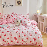 Pisoshare Duvet Cover Home Textile Pillow Case Cute Bed Sheet Kids Girls Bedding Covers Set King