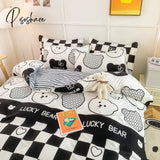 Pisoshare Duvet Cover Home Textile Pillow Case Cute Bed Sheet Kids Girls Bedding Covers Set King