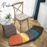 Pisoshare Fashion Anti-Slip Linen Chair Cushion Household Sponge Multicolor Dining Room Cushions