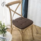 Pisoshare Fashion Anti-Slip Linen Chair Cushion Household Sponge Multicolor Dining Room Cushions