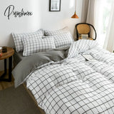 Pisoshare Fashion Bedding Set Hot Checkerboard Boys Girls Single Double Queen Size Flat Sheet Quilt