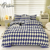 Pisoshare Floral Print Brushed Queen Bedding Set Soft Comfortable Duvet Cover With Sheet Quilt