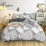 Pisoshare Floral Print Brushed Queen Bedding Set Soft Comfortable Duvet Cover With Sheet Quilt