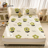 Pisoshare Flowers Latex Summer Mat Kit Cooling Feel Bed Pad And Pillowcase Cold Sleeping For