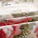 Pisoshare Flowers Print Ruffle Bedding Quilt Cover Set 100% Cotton Comforter/Duvet Pillowcases