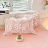 Pisoshare Fluffy Bedding Set Luxury Winter Thick Milk Velvet Duvet Cover Bed Sheet And Pillowcase