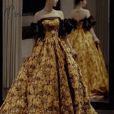 Pisoshare - French Evening Dress Girls Luxurious Patchwork Colored Party Court Style Fluffy Princess