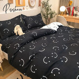 Pisoshare Green White Lattice Duvet Cover Pillowcase Bed Sheet Simple Boy Girls Bedding Sets Single