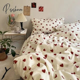 Pisoshare Green White Lattice Duvet Cover Pillowcase Bed Sheet Simple Boy Girls Bedding Sets Single