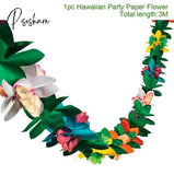 Pisoshare Hawaii Aloha Happy Birthday Banner Flamingo Hawaiian Tropical Party Decor Holiday Summer