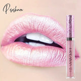 Pisoshare Hot Sales Mermaid Shimmer Lipstick Waterproof Makeup Lip Gloss 24H Long Lasting 6 Colors