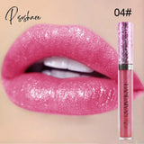 Pisoshare Hot Sales Mermaid Shimmer Lipstick Waterproof Makeup Lip Gloss 24H Long Lasting 6 Colors