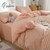 Pisoshare Ins Bedding Set Bed Linen 2 Bedrooms Duvet Cover For Girl Adults Bedspread Flat Sheet