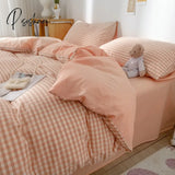 Pisoshare Ins Bedding Set Bed Linen 2 Bedrooms Duvet Cover For Girl Adults Bedspread Flat Sheet