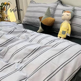 Pisoshare Ins Cartoon Sheep Flowers Bedding Set Duvet Cover Soft Queen King Size Flat Bed Sheet