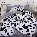 Pisoshare Ins Korean Style Four Pieces Red Cherry Quilt Cover Girls Women Autumn Winter Single Twin