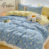 Pisoshare Ins New Girl Princess Style Bedding Set Kawaii Ruffle Bed Skirt Lace Sheets And