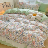 Pisoshare Ins New Girl Princess Style Bedding Set Kawaii Ruffle Bed Skirt Lace Sheets And