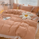 Pisoshare Ins New Girl Princess Style Bedding Set Kawaii Ruffle Bed Skirt Lace Sheets And