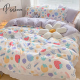 Pisoshare Ins New Girl Princess Style Bedding Set Kawaii Ruffle Bed Skirt Lace Sheets And