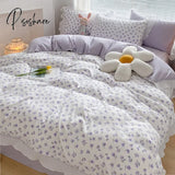 Pisoshare Ins New Girl Princess Style Bedding Set Kawaii Ruffle Bed Skirt Lace Sheets And