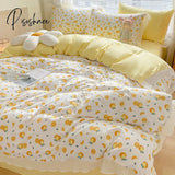 Pisoshare Ins New Girl Princess Style Bedding Set Kawaii Ruffle Bed Skirt Lace Sheets And