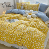 Pisoshare Ins New Girl Princess Style Bedding Set Kawaii Ruffle Bed Skirt Lace Sheets And