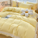 Pisoshare Ins New Girl Princess Style Bedding Set Kawaii Ruffle Bed Skirt Lace Sheets And