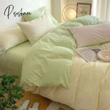 Pisoshare Ins Pastoral Style Yellow Small Flowers Bedding Set Twin Queen Size Duvet Cover Flat