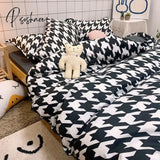 Pisoshare Ins Pink Flowers Bedding Set Flat Bed Sheet Duvet Cover Twin Full Queen Nordic Linen Boy