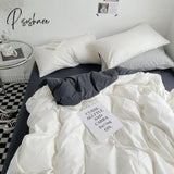 Pisoshare Ins Simple Solid Color Bedding Set Luxury Duvet Cover Double Pillowcase Woman Adult Beds