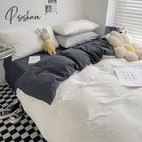 Pisoshare Ins Simple Solid Color Bedding Set Luxury Duvet Cover Double Pillowcase Woman Adult Beds