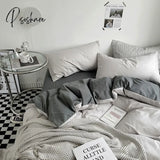 Pisoshare Ins Simple Solid Color Bedding Set Luxury Duvet Cover Double Pillowcase Woman Adult Beds