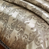 Pisoshare Jacquard Bedding Sets Queen King Size 4Pcs Lace Satin Duvet Cover Set Wedding Bedclothes