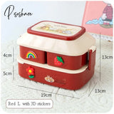 Pisoshare Japanese Style Kawaii Bento Box For Girls School Children Picnic Lunch With Compartments