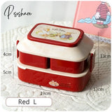 Pisoshare Japanese Style Kawaii Bento Box For Girls School Children Picnic Lunch With Compartments