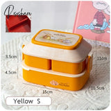 Pisoshare Japanese Style Kawaii Bento Box For Girls School Children Picnic Lunch With Compartments