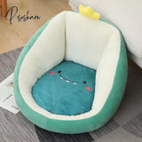 Pisoshare Kawaii Animal Seat Cushion Soft Plush Thicken Tatami Office Backrest Chair Massage Pad