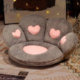 Pisoshare Kawaii Bear Cat Paw Cushion For Office Seat Backrest Pillow Plush Sofa Back Pad Cute