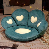 Pisoshare Kawaii Bear Cat Paw Cushion For Office Seat Backrest Pillow Plush Sofa Back Pad Cute