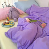 Pisoshare Kawaii Korean Bedding Set For Home Twin Full Queen King Size Cute Fitted Double Bed Sheet