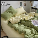 Pisoshare Kawaii Korean Style Bedding Set Home Cotton Queen Twin Full Size Cute Double Bed Fitted