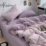 Pisoshare Kawaii Korean Style Bedding Set Home Cotton Queen Twin Full Size Cute Double Bed Fitted