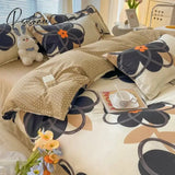 Pisoshare Kawaii Korean Style Flower Bedding Set Twin Full Queen King Size Double Bed Cute Sheet