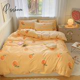 Pisoshare Kawaii Strawberry Rabbit Bedding Set For Home Cotton Twin Full Queen Size Cute Double