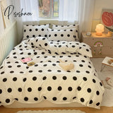 Pisoshare Kawaii Strawberry Rabbit Bedding Set For Home Cotton Twin Full Queen Size Cute Double