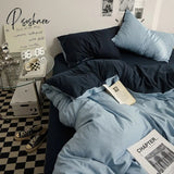 Pisoshare King Queen Bedding Set Ab Side Quilt Cover Linens Duvet Bed Sheets And Pillowcases Size