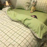 Pisoshare Korean Princess Heart Print Bedding Sets 3/4Pcs Cute Kids Girl Adult Bed Linings Duvet