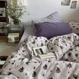 Pisoshare Korean Style Bedding Set Boys Girls Twin Queen Size Duvet Cover Flat Sheet Pillowcase Bed