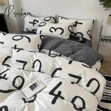 Pisoshare Korean Style Bedding Set Boys Girls Twin Queen Size Duvet Cover Flat Sheet Pillowcase Bed